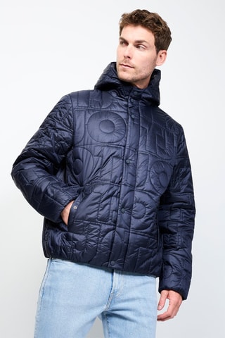 Gewatteerde Jas met Capuchon Etienne - Marineblauw