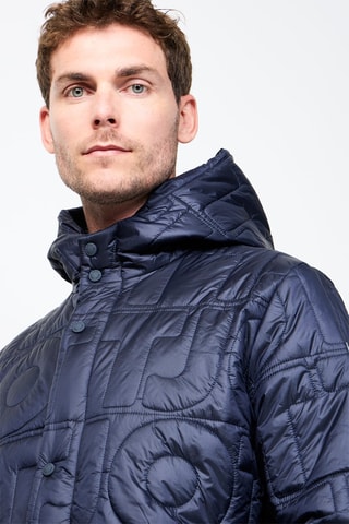 Gewatteerde Jas met Capuchon Etienne - Marineblauw