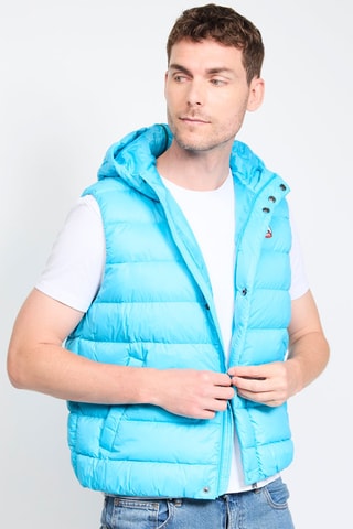 Bodywarmer met Capuchon Michael - Hemelsblauw