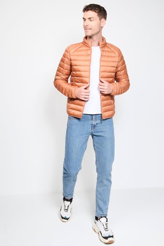 Gewatteerde Jas Mat - Camel