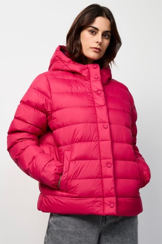 Gewatteerde Jas met Capuchon Jane - Fuchsia