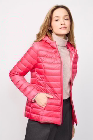 Gewatteerde Jas met Capuchon Cloe - Fuchsia