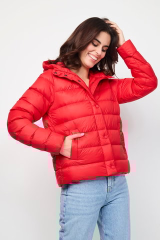 Gewatteerde Jas met Capuchon Jane Festive - Rood
