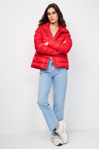 Gewatteerde Jas met Capuchon Jane Festive - Rood