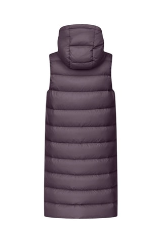 Lange Bodywarmer met Capuchon Manon - Bruinrood