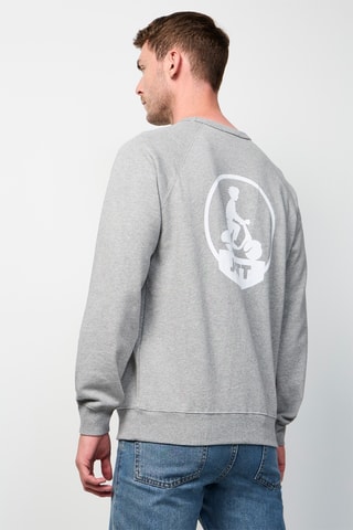 Sweater Camino met Logo - Gemêleerd Lichtgrijs