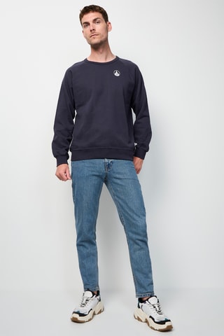 Sweater Camino met Logo - Marineblauw