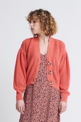 Oversized vest - Koraalrood