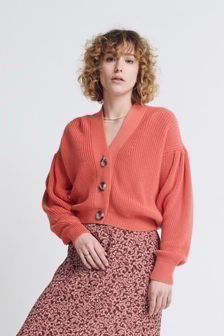 Oversized vest - Koraalrood