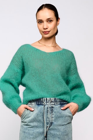 Mohair Trui - Turquoise