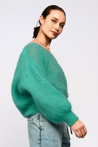 Mohair Trui - Turquoise