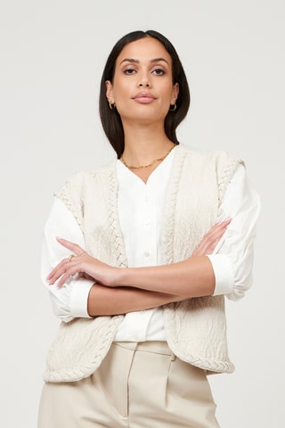 Mouwloos Vest - Ecru