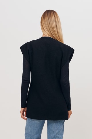 Mouwloos Wollen Vest - Zwart