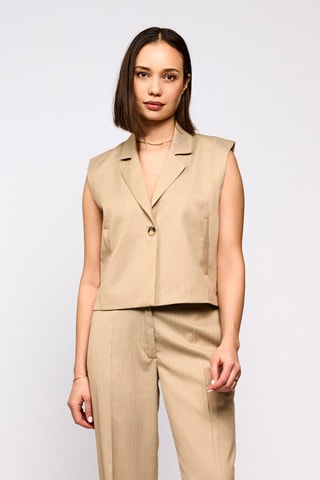 Mouwloos Vest - Beige