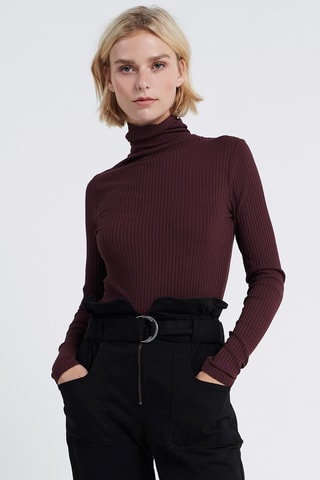 Ondertrui Slim Fit - Bordeauxrood