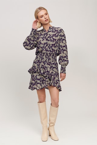Asymmetrische jurk - Paars
