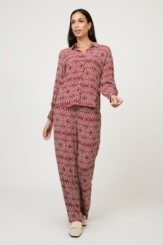 Broek Flare Cut - Bordeauxrood