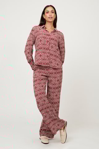 Broek Flare Cut - Bordeauxrood