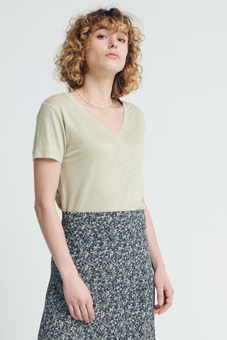 T-shirt en lin - Beige