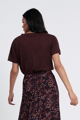 T-shirt en lin - Bordeaux