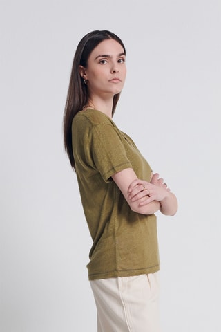 T-shirt en lin - Kaki