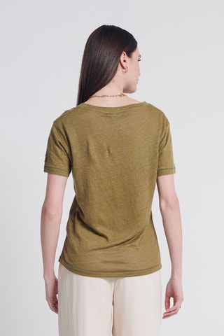 T-shirt en lin - Kaki