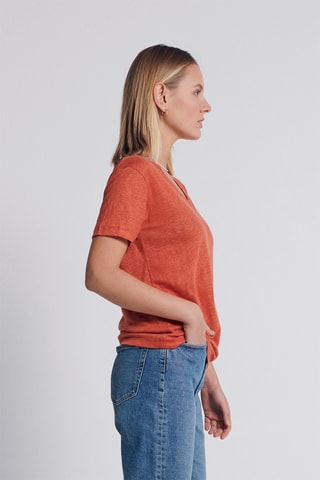 T-shirt en lin - Orange