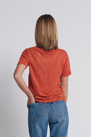 T-shirt en lin - Orange
