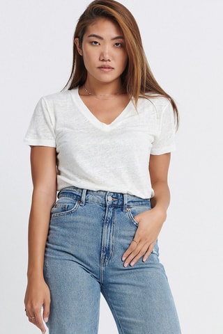 T-shirt en lin - Blanc