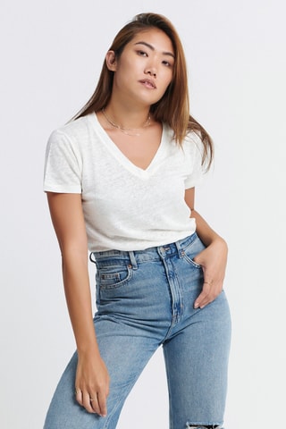 T-shirt en lin - Blanc