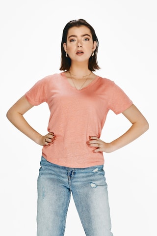 T-shirt en lin - Rose