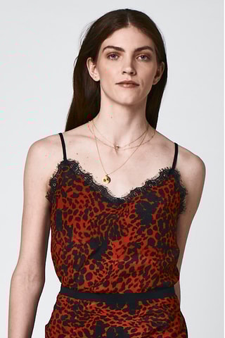 Top en soie - Rouge