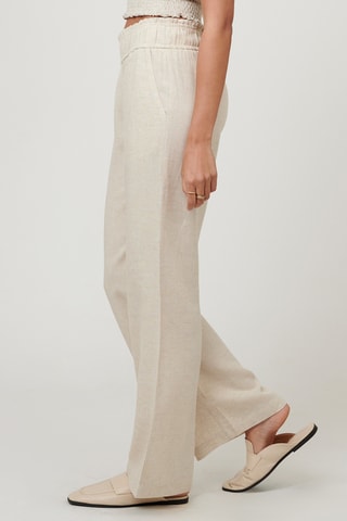Rechte Linnen Broek - Beige