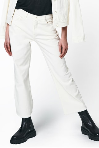Jeans wide legs - Wit