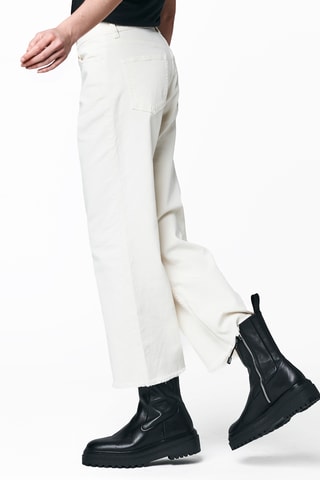 Jeans wide legs - Wit