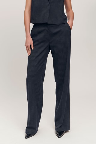 Broek Wide Legs - Marineblauw