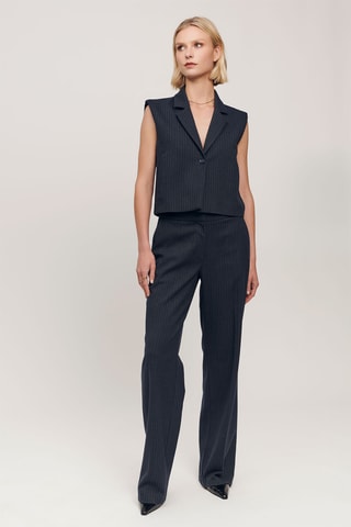 Broek Wide Legs - Marineblauw