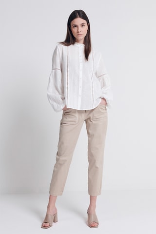 Broek Hoge Taille - Beige