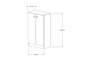 Armoire Defne - 100 x 60 x 31,6 cm