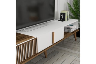 Meuble TV 2 abattants  - 180 x 40 x 35 cm
