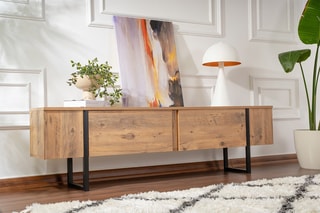 Meuble TV 2 abattants Serenity  - 180 x 50 x 29,5 cm