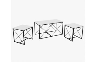 3 tables gigognes Defne  - 100 x 52 x 50 / 45 x 52 x 45 / 45 x 52 x 45 cm