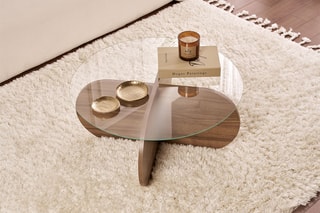 Table basse avec plateau en verre trempé Aeris - 75 x 75 x 35 cm