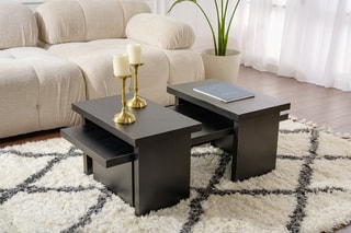 Table basse Sanctuary - Noir - 110 x 41,5 x 45 cm