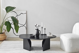 Table basse Rock - Noir - 100 x 35 x 60 cm