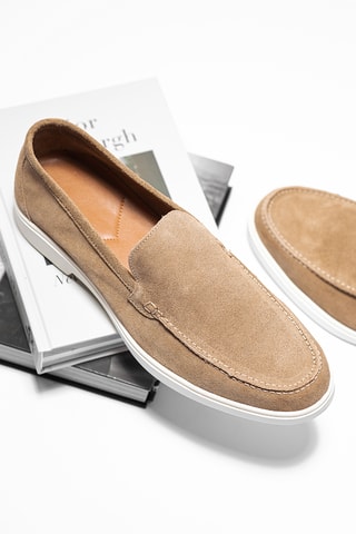 Nubuck Mocassins John - Beige - Beige