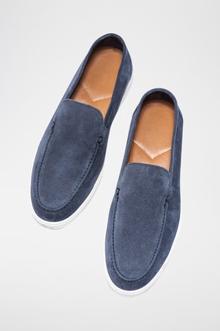 Nubuck Mocassins John - Blauw - Blauw