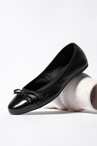 Leren Ballerina’s Diane - Zwart - Zwart