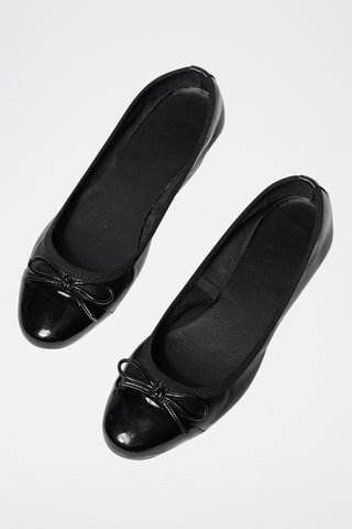 Leren Ballerina’s Diane - Zwart - Zwart