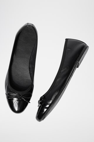 Leren Ballerina’s Diane - Zwart - Zwart
